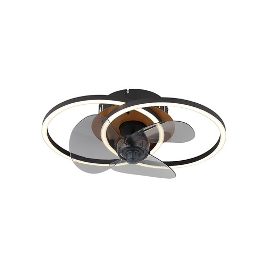 Globo lighting Lampa sufitowa LED &quot;Karen&quot; w kolorze czarnym z wentylatorem - 42 x 14,4 x 28 cm ze sklepu Limango Polska w kategorii Paski męskie - zdjęcie 181949216