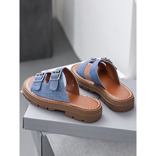 Klapki damskie Sixth Sens z tkaniny casual 