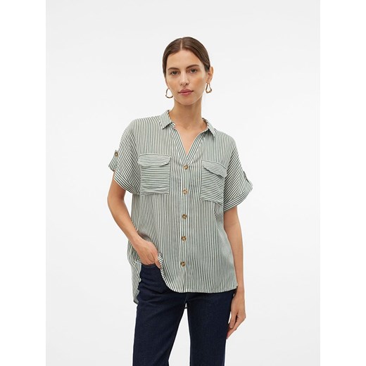 Vero Moda Bluzka w kolorze zielonym ze sklepu Limango Polska w kategorii Koszule damskie - zdjęcie 181949666