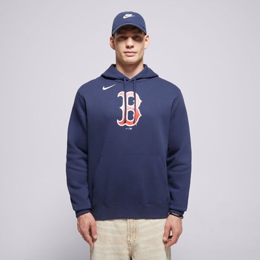 NIKE BLUZA Z KAPTUREM MLB LOGO CLUB FLEECE HOOD BOSTON RED S ze sklepu Sizeer w kategorii Bluzy męskie - zdjęcie 181950347