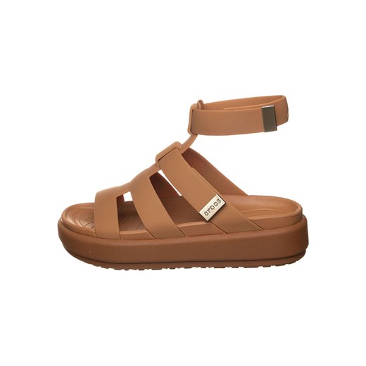Sandały damskie Crocs casual na platformie z klamrą 