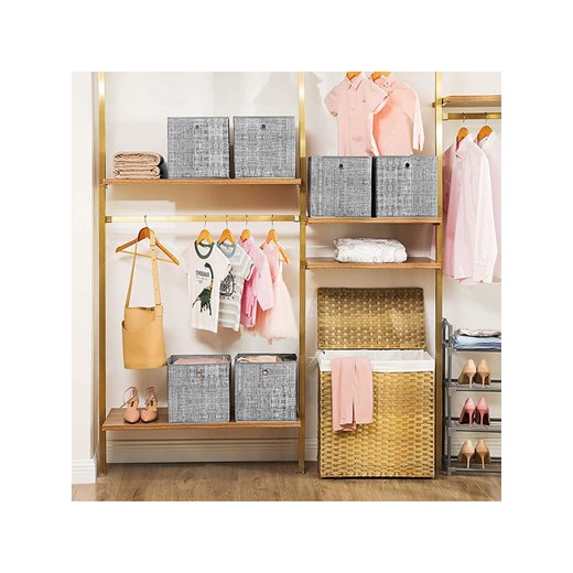 Songmics Pudełka (6 szt.) w kolorze szarym - 30 x 30 x 30 cm Songmics onesize wyprzedaż Limango Polska