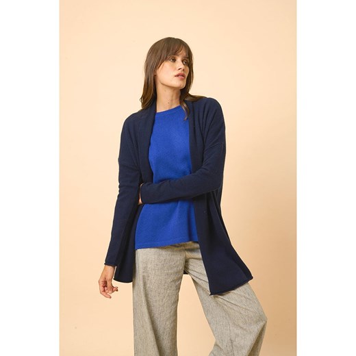 Just Cashmere Kaszmirowy kardigan &quot;Maddie&quot; w kolorze granatowym Just Cashmere XL Limango Polska okazja
