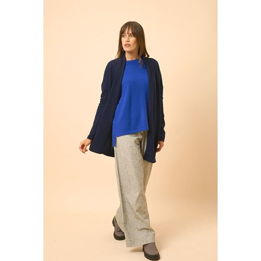 Just Cashmere Kaszmirowy kardigan &quot;Maddie&quot; w kolorze granatowym Just Cashmere XL Limango Polska okazyjna cena