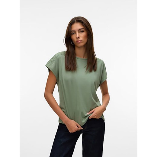 Vero Moda Koszulka w kolorze zielonym ze sklepu Limango Polska w kategorii Bluzki damskie - zdjęcie 181950957