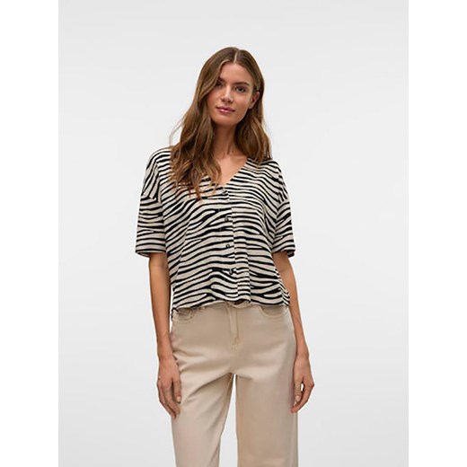 Vero Moda Koszulka w kolorze czarno-beżowym ze sklepu Limango Polska w kategorii Bluzki damskie - zdjęcie 181950978