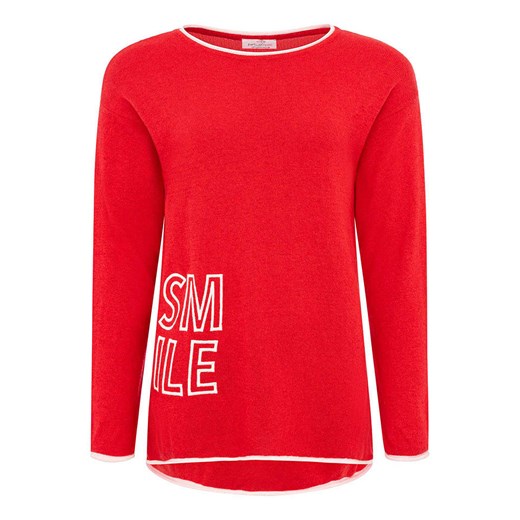 Zwillingsherz Sweter &quot;Smile&quot; w kolorze czerwonym ze sklepu Limango Polska w kategorii Swetry damskie - zdjęcie 181951178