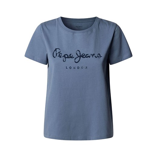 Pepe Jeans Koszulka &quot;Val&quot; w kolorze niebieskim ze sklepu Limango Polska w kategorii Bluzki damskie - zdjęcie 181951327