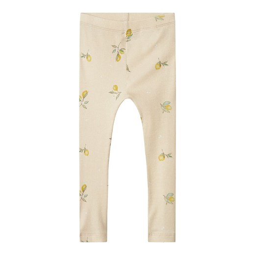 name it Legginsy w kolorze beżowym ze sklepu Limango Polska w kategorii Spodnie dziewczęce - zdjęcie 181951399