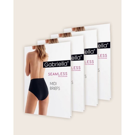Zestaw 4 sztuk bezszwowych majtek Midi Briefs ze sklepu GABRIELLA w kategorii Majtki damskie - zdjęcie 181953257