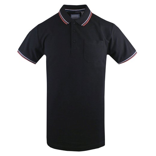 Klasyczna, Męska Koszulka Polo - Brave Soul - Czarna TSBRSSS25poloCOSMOblack ze sklepu JegoSzafa.pl w kategorii T-shirty męskie - zdjęcie 181953907