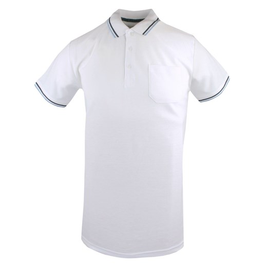 Klasyczna, Męska Koszulka Polo - Brave Soul - Biała TSBRSSS25poloCOSMOwhite ze sklepu JegoSzafa.pl w kategorii T-shirty męskie - zdjęcie 181953925