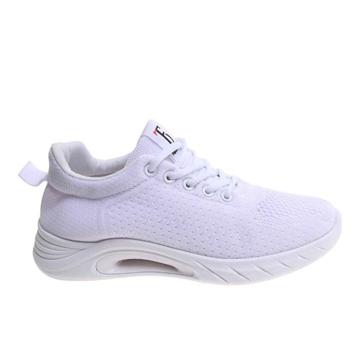 Białe wiązane sneakersy buty sportowe /A2-2 17710 W182/ ze sklepu Pantofelek24.pl w kategorii Buty sportowe damskie - zdjęcie 181954127