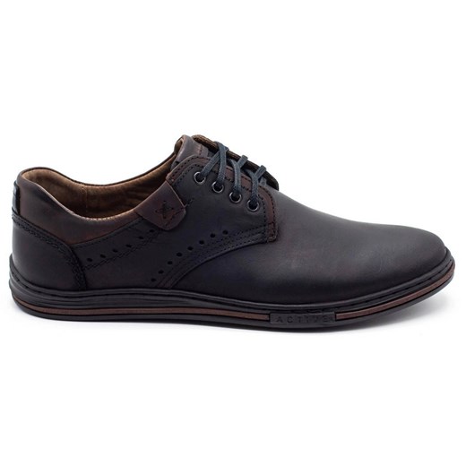 Polbut Buty Męskie casual 402 czarne ze sklepu ButyModne.pl w kategorii Półbuty męskie - zdjęcie 181955126