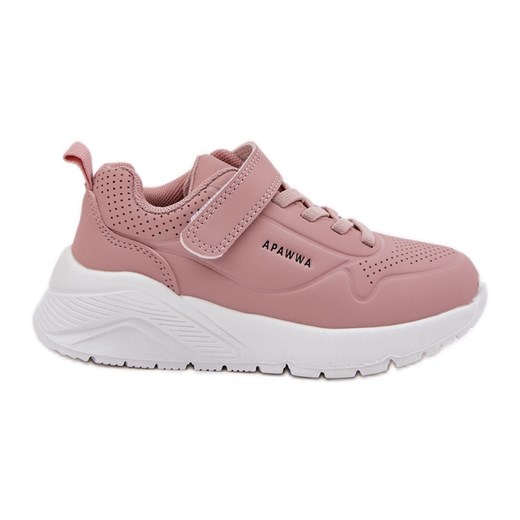 Dziecięce Lekkie Buty Sportowe Na Platformie Różowe ze sklepu ButyModne.pl w kategorii Buty sportowe dziecięce - zdjęcie 181955698