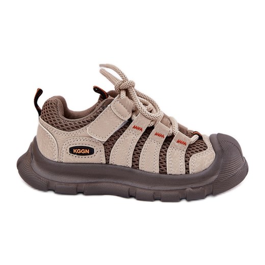 EVento Chłopięce Buty Sportowe Trekkingowe Beżowe beżowy ze sklepu ButyModne.pl w kategorii Buty trekkingowe dziecięce - zdjęcie 181955705