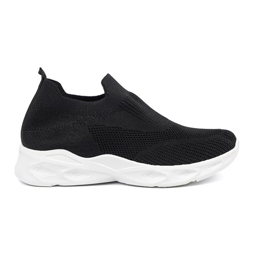 Buty sportowe damskie wsuwane czarne ze sklepu ButyModne.pl w kategorii Buty sportowe damskie - zdjęcie 181956065
