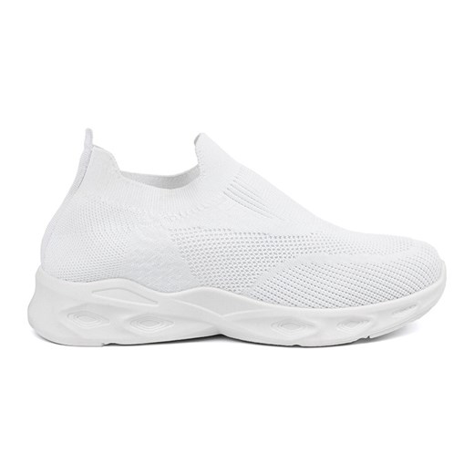 Buty damskie sportowe wsuwane białe ze sklepu ButyModne.pl w kategorii Buty sportowe damskie - zdjęcie 181956066