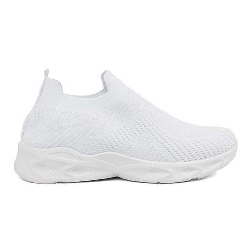 Buty sportowe damskie wsuwane białe ze sklepu ButyModne.pl w kategorii Buty sportowe damskie - zdjęcie 181956068