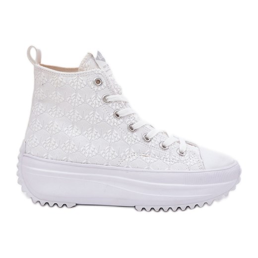 Wysokie Trampki Damskie Lee Cooper LCW-25-31-3461L Białe ze sklepu ButyModne.pl w kategorii Trampki damskie - zdjęcie 181956116