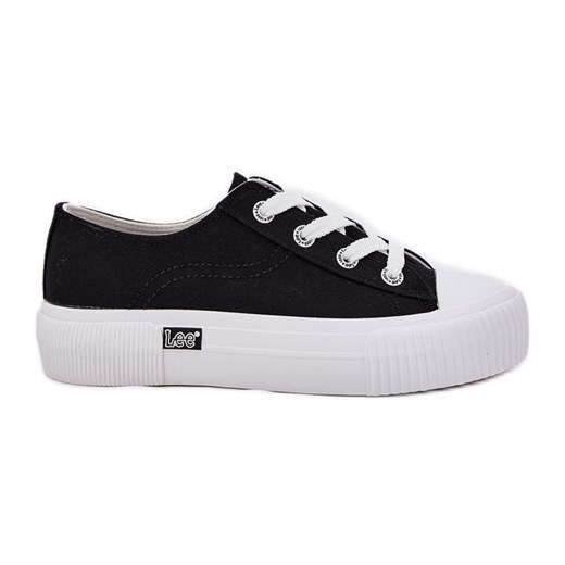 Trampki Damskie Na Platformie LEE Isla C Women Low 50251001 Czarne ze sklepu ButyModne.pl w kategorii Trampki damskie - zdjęcie 181956176