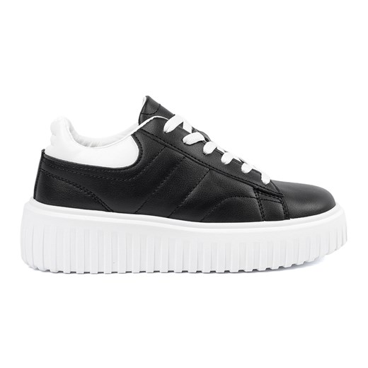 Shelvt Damskie sneakersy czarne z białymi wstawkami ze sklepu ButyModne.pl w kategorii Buty sportowe damskie - zdjęcie 181956207