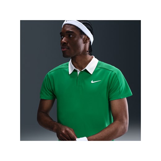Męska koszulka polo do tenisa Dri-FIT ADV NikeCourt Slam - Zieleń ze sklepu Nike poland w kategorii T-shirty męskie - zdjęcie 181960377