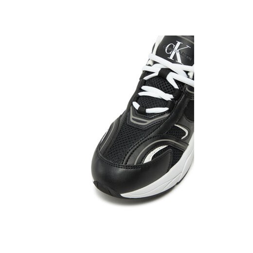 Sneakersy Calvin Klein Jeans Retro Tennis Mesh Ml YW0YW01807 Czarny 39 eobuwie.pl