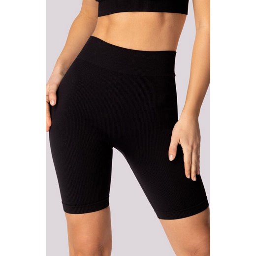 Mona kolarki damskie czarna Ribbed, Kolor czarny, Rozmiar L/XL, Mona ze sklepu Primodo w kategorii Szorty - zdjęcie 181962335