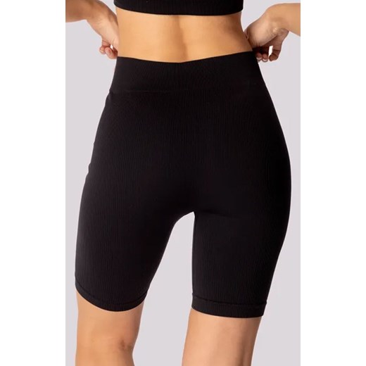 Mona kolarki damskie czarna Ribbed, Kolor czarny, Rozmiar L/XL, Mona ze sklepu Primodo w kategorii Szorty - zdjęcie 181962336