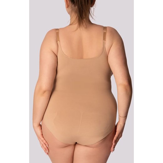 Mona body damskie modelujące czarne Shapewear Plus Size, Kolor beżowy, Rozmiar 2XL, Mona ze sklepu Primodo w kategorii Body damskie - zdjęcie 181962367