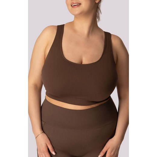 Mona top damski w kolorze caffe Base Plus Size, Kolor caffe, Rozmiar 2XL, Mona ze sklepu Primodo w kategorii Biustonosze - zdjęcie 181962379