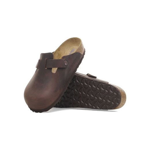 Brązowe klapki damskie BIRKENSTOCK na lato casual na płaskiej podeszwie