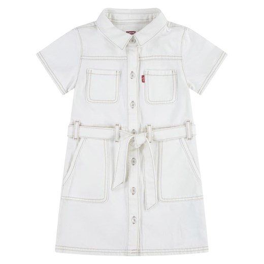 Levi&apos;s Kids Sukienka dżinsowa w kolorze kremowym ze sklepu Limango Polska w kategorii Sukienki dziewczęce - zdjęcie 181962718