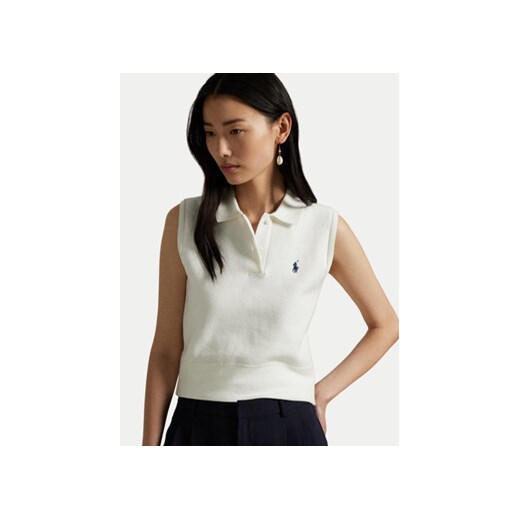 Polo Ralph Lauren Sweter 211970666001 Biały Regular Fit Polo Ralph Lauren S MODIVO