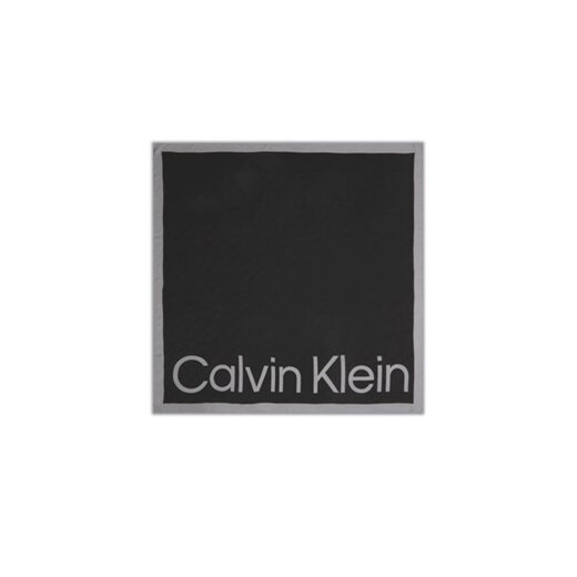 Chusta Calvin Klein Aop Logo Jaquard Scarf 130X130 K60K611125 Czarny Calvin Klein 00 eobuwie.pl