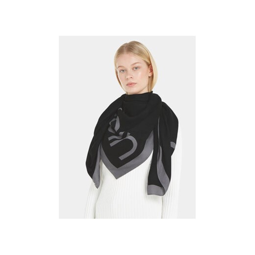 Chusta Calvin Klein Aop Logo Jaquard Scarf 130X130 K60K611125 Czarny Calvin Klein 00 eobuwie.pl
