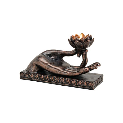G. Wurm Świecznik &quot;Buddha&quot; w kolorze brązowym - 32 x 19 x 15 cm ze sklepu Limango Polska w kategorii Świeczniki - zdjęcie 181970838