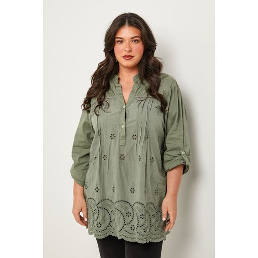 Curvy Lady Tunika w kolorze khaki ze sklepu Limango Polska w kategorii Bluzki damskie - zdjęcie 181971117