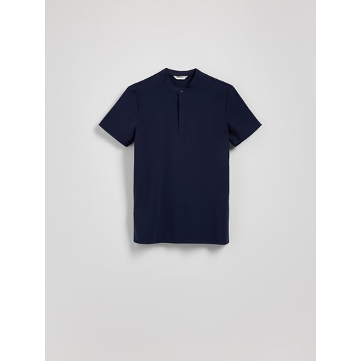 Reserved - Koszula polo slim fit - granatowy ze sklepu Reserved w kategorii T-shirty męskie - zdjęcie 181974366