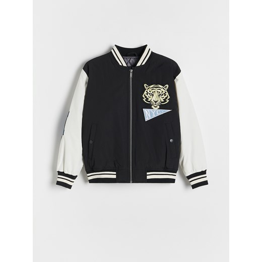 Reserved - Kurtka bomber oversize - czarny ze sklepu Reserved w kategorii Kurtki chłopięce - zdjęcie 181974436