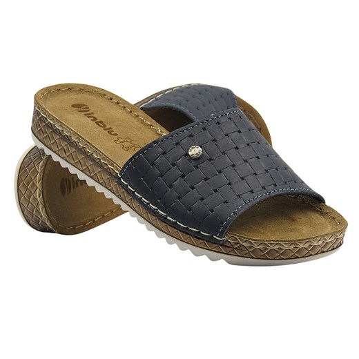 Klapki damskie na lato, wakacje granatowe INBLU VO-2C ze sklepu ulubioneobuwie w kategorii Klapki damskie - zdjęcie 181976048