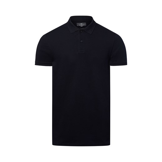 Nils Sundström Męska koszulka polo Mężczyźni Bawełna granatowy jednolity ze sklepu vangraaf w kategorii T-shirty męskie - zdjęcie 181981146