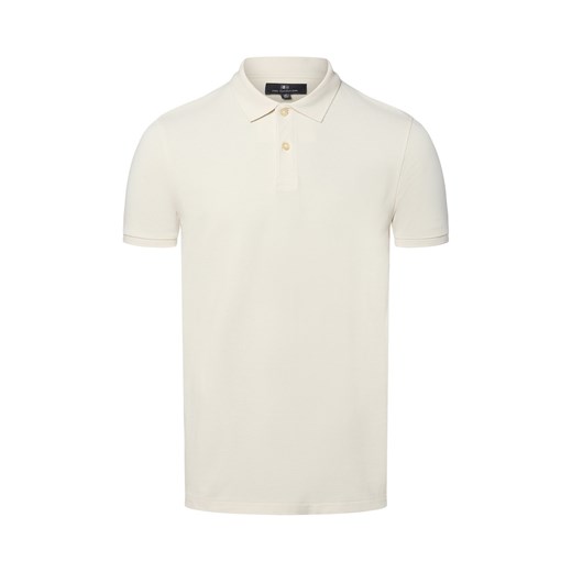 Nils Sundström Męska koszulka polo Mężczyźni Bawełna beżowy jednolity ze sklepu vangraaf w kategorii T-shirty męskie - zdjęcie 181981147