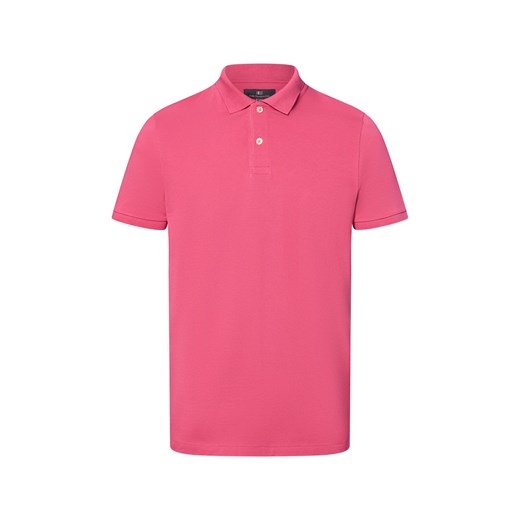 Nils Sundström Męska koszulka polo Mężczyźni Bawełna malinowy jednolity ze sklepu vangraaf w kategorii T-shirty męskie - zdjęcie 181981148