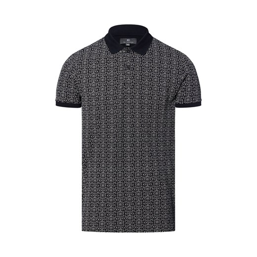 Nils Sundström Męska koszulka polo Mężczyźni Bawełna granatowy wzorzysty ze sklepu vangraaf w kategorii T-shirty męskie - zdjęcie 181981157