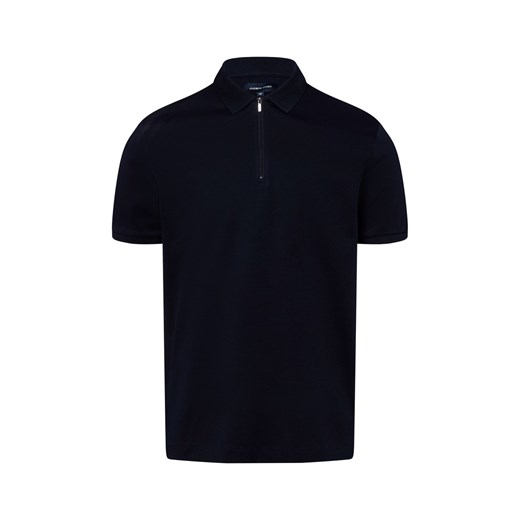 Andrew James Męska koszulka polo Mężczyźni Bawełna granatowy jednolity ze sklepu vangraaf w kategorii T-shirty męskie - zdjęcie 181981165