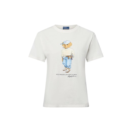 Polo Ralph Lauren Koszulka damska Kobiety Bawełna biały jednolity ze sklepu vangraaf w kategorii Bluzki damskie - zdjęcie 181981195