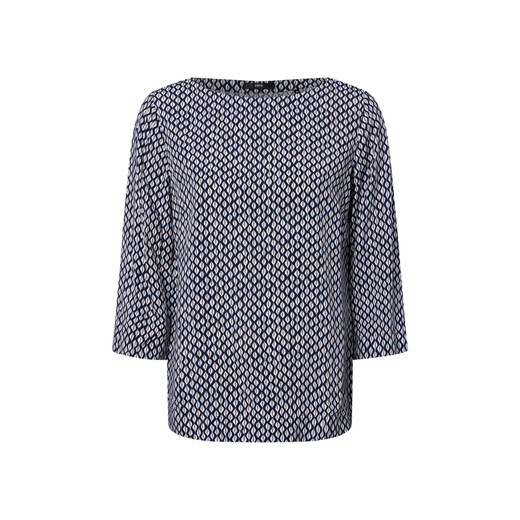 zero Damska koszulka z długim rękawem Kobiety wiskoza granatowy wzorzysty ze sklepu vangraaf w kategorii Bluzki damskie - zdjęcie 181981228