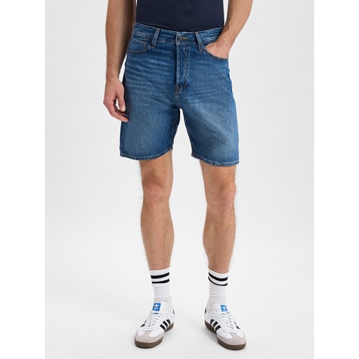 Jack & Jones Męskie szorty jeansowe - JJItony Mężczyźni Bawełna medium stone jednolity ze sklepu vangraaf w kategorii Spodenki męskie - zdjęcie 181981258